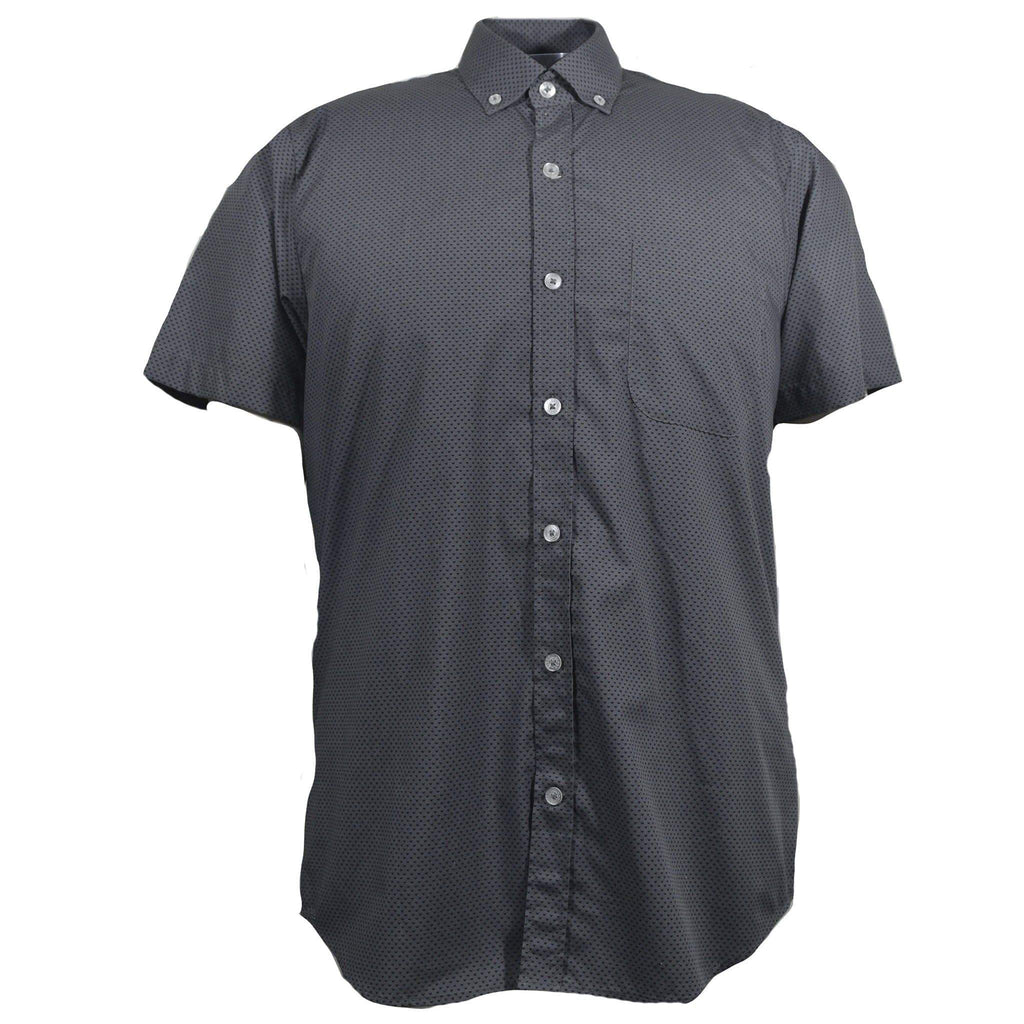 CAMISA  MANGA CORTA GRIS ESTAMPADA