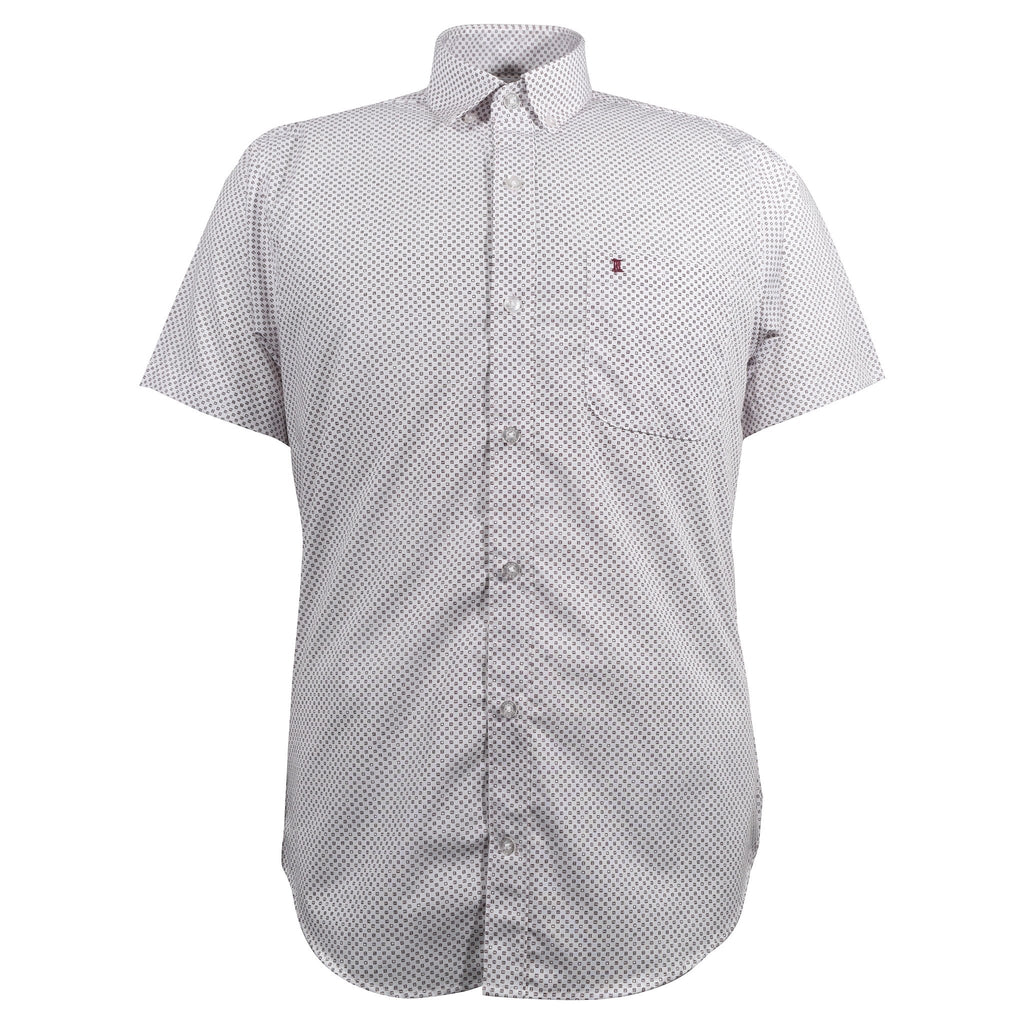 CAMISA  MANGA CORTA BLANCA ESTAMPADA