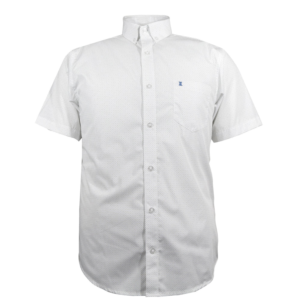 CAMISA  MANGA CORTA BLANCA ESTAMPADA