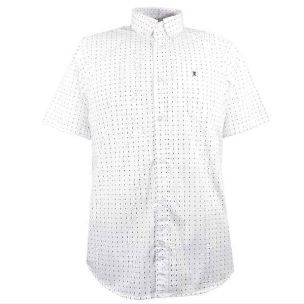 CAMISA  MANGA CORTA BLANCO ESTAMPADO