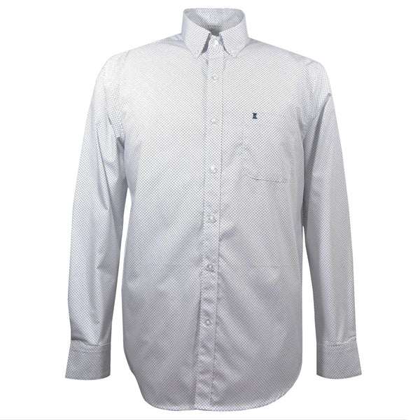 CAMISA  MANGA LARGA BLANCA ESTAMPADO