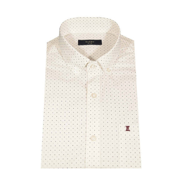 CAMISA  MANGA CORTA BLANCA ESTAMPADA