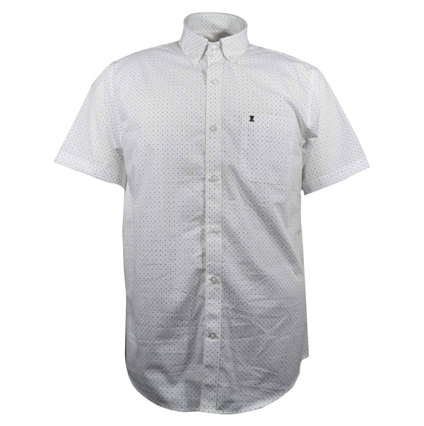 CAMISA  MANGA CORTA BLANCA ESTAMPADA