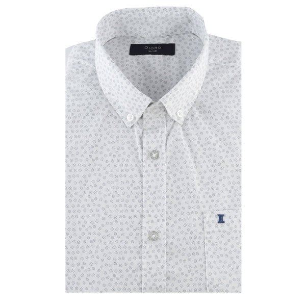 CAMISA  MANGA CORTA BLANCA ESTAMPADO