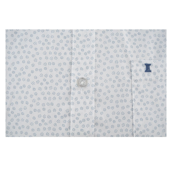 CAMISA  MANGA CORTA BLANCA ESTAMPADO