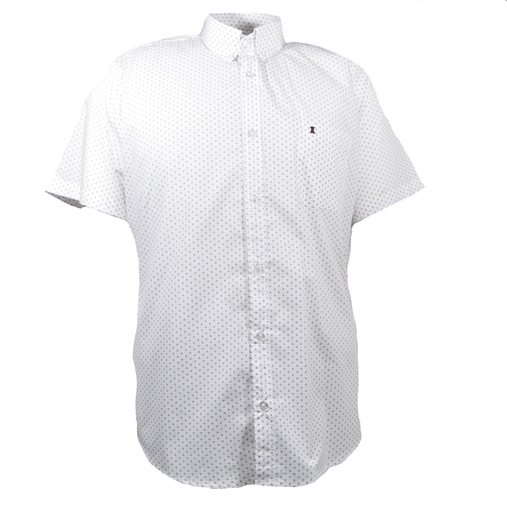 CAMISA  MANGA CORTA BLANCA ESTAMPADA