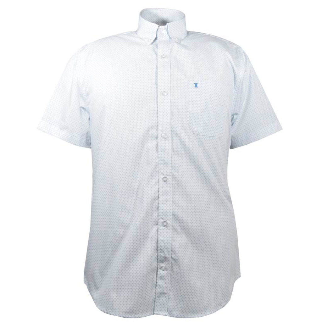 CAMISA  MANGA CORTA BLANCA ESTAMPADA