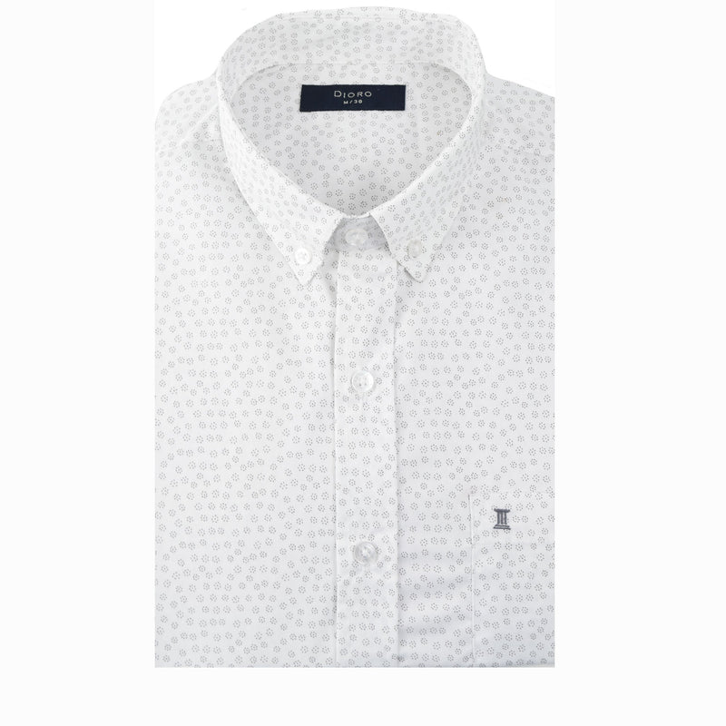 CAMISA  MANGA LARGA BLANCA CON ESTAMPADO