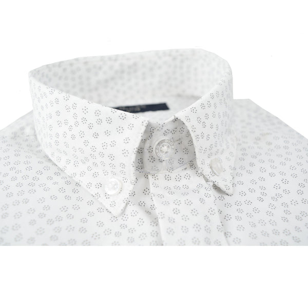 CAMISA  MANGA LARGA BLANCA CON ESTAMPADO