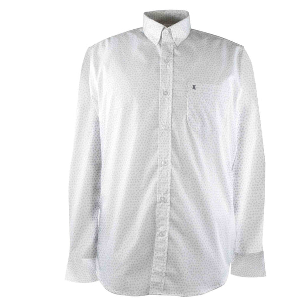 CAMISA  MANGA LARGA BLANCA CON ESTAMPADO